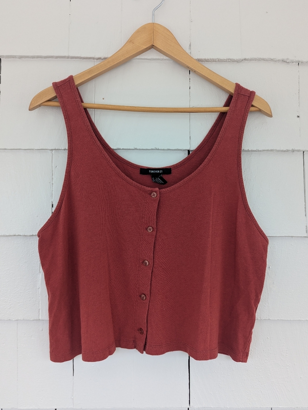 Forever 21 Button Front Tank Top Size Small